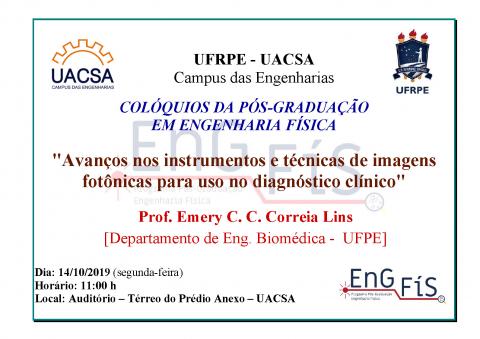 Colóquios da Pós-Graduação em Engenharia Física – 14/10/2019 Colóquios da Pós-Graduação em Engenharia Física – 14/10/2019