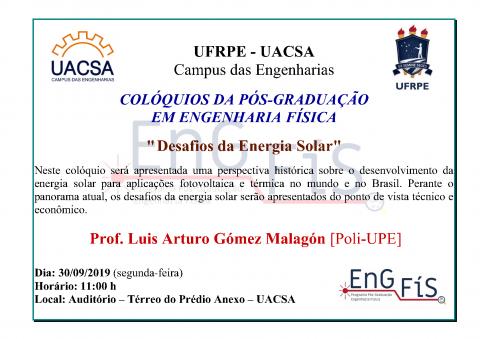 Colóquios da Pós-Graduação em Engenharia Física – 30/09/2019